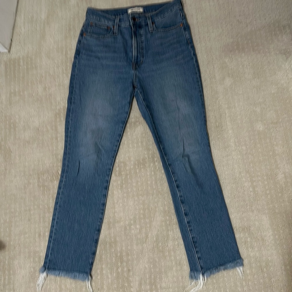 Madewell The Perfect Vintage Jean, Ainsworth Wash Raw Hem - Size 28